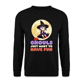 Halloween Costume GIRLS JUST WANT FUN Party - Unisex Sweatshirt - black - Front - Alina (178cm) & Michal (187cm)