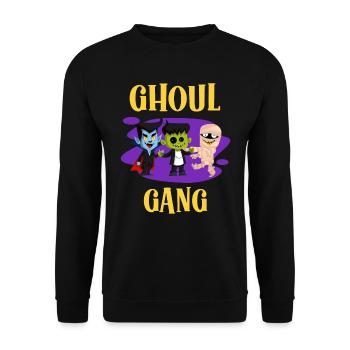Halloween Costume Kids GHUL GANG Funny - Unisex Sweatshirt - black - Front - Alina (178cm) & Michal (187cm)