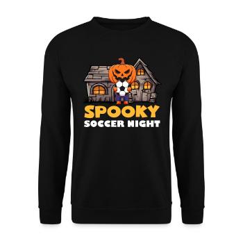 Halloween SPOOKY SOCCER NIGHT Funny Kids - Sweat-shirt Unisexe - noir - Devant - Alina (178cm) & Michal (187cm)