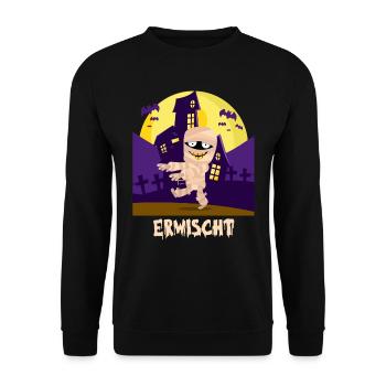 Halloween Party ERWISCHT Lustiges Halloween - Unisex Pullover - Schwarz - Vorne - Alina (178cm) & Michal (187cm)