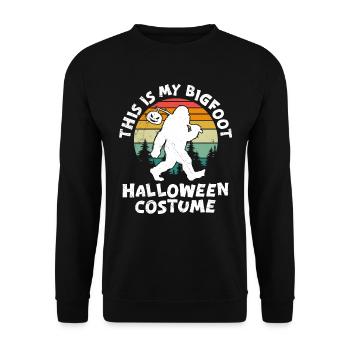 Halloween Party THIS IS MY BIGFOOT HALLOWEEN - Unisex Pullover - Schwarz - Vorne - Alina (178cm) & Michal (187cm)