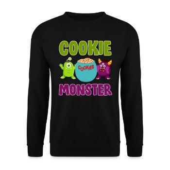 Halloween Kostüm Lustiges Halloween - Unisex Pullover - Schwarz - Vorne - Alina (178cm) & Michal (187cm)