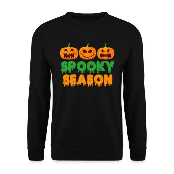 Fête d’Halloween SAISON EFFRAYANTE Enfants Halloween - Sweat-shirt Unisexe - noir - Devant - Alina (178cm) & Michal (187cm)