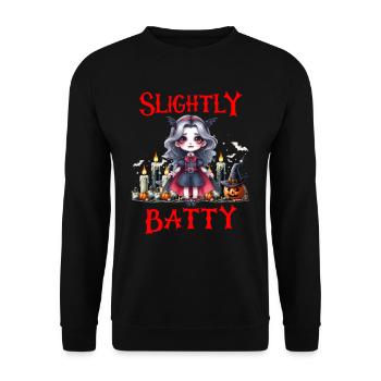 Halloween SLIGHTLY CRAZY Halloween Party - Unisex Sweatshirt - black - Front - Alina (178cm) & Michal (187cm)