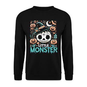 Petit Monstre Enfants Halloween - Sweat-shirt Unisexe - noir - Devant - Alina (178cm) & Michal (187cm)