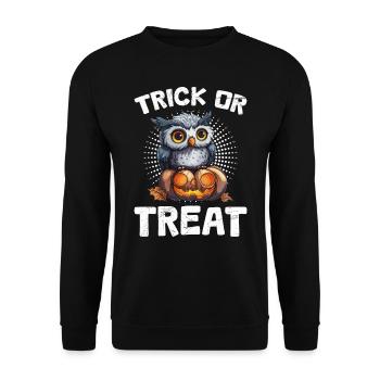 Halloween Costume Kids TRICK OR TREAT HORROR - Unisex Sweatshirt - black - Front - Alina (178cm) & Michal (187cm)