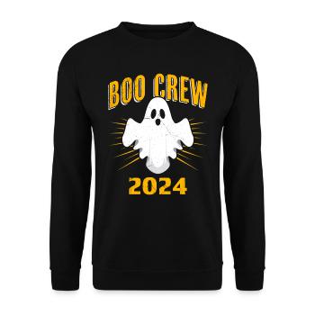 Halloween Kids BOO CREW 2024 Funny Party - Unisex Sweatshirt - black - Front - Alina (178cm) & Michal (187cm)