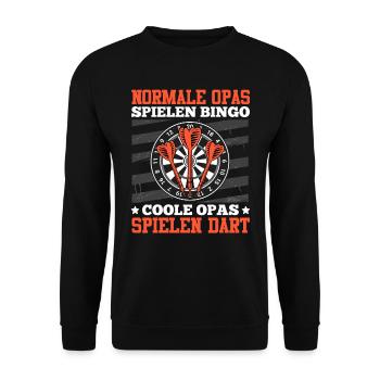 Opi NORMALE OPAS SPIELEN BINGO COOLE OPAS SPIELEN - Unisex Pullover - Schwarz - Vorne - Alina (178cm) & Michal (187cm)