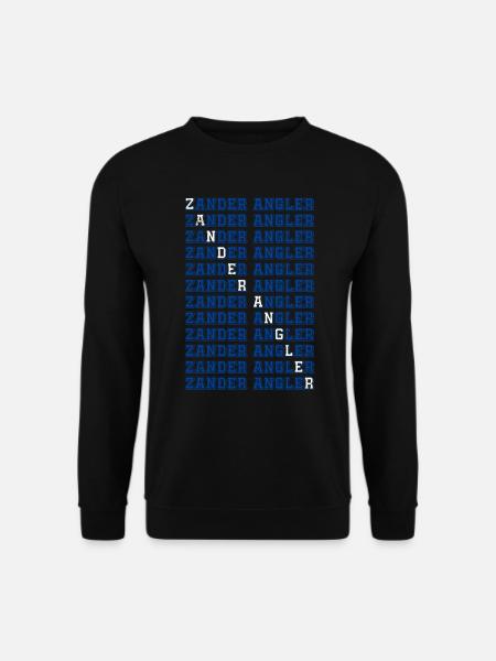 ZANDER ANGLER Lustiges Zander Angeln Donau - Unisex Pullover - Schwarz