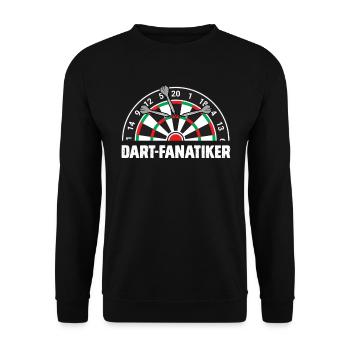 Dart Spieler DART-FANATIKER Lustiges Darts - Unisex Pullover - Schwarz - Vorne - Alina (178cm) & Michal (187cm)