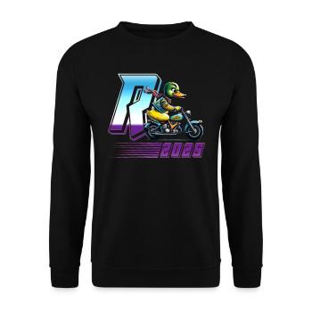 R ENTE 2025 Lustige Ruhestand Endlich Rentner - Unisex Pullover - Schwarz - Vorne - Alina (178cm) & Michal (187cm)