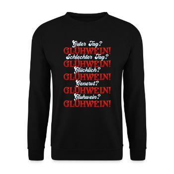 Glühweinstand GOOD DAY MULLED WINE BAD DAY MULLED - Unisex Pullover - Schwarz - Vorne - Alina (178cm) & Michal (187cm)