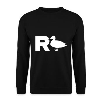 R ENTE Renteneintritt Rentner Ruhestand Endlich - Unisex Pullover - Schwarz - Vorne - Alina (178cm) & Michal (187cm)