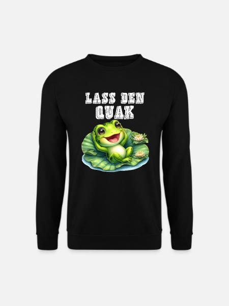 Froschkostüm LASS DEN QUACK Lustiges Karneval - Unisex Pullover - Schwarz
