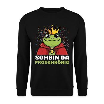 Karneval Party Kostüm Männer SCHBIN DA - Unisex Pullover - Schwarz - Vorne - Alina (178cm) & Michal (187cm)