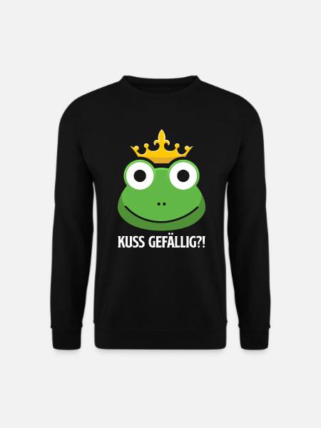 Froschkostüm KUSS GEFÄLLIG Faschings Kostüm - Unisex Pullover - Schwarz