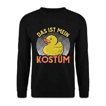 Faschingskostüm DAS IST MEIN MENSCHEN KOSTÜM - Unisex Pullover - Schwarz - Vorne - Alina (178cm) & Michal (187cm)