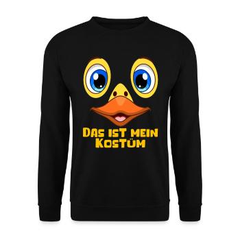 Karneval Party DAS IST MEIN KOSTÜM Lustiges - Unisex Pullover - Schwarz - Vorne - Alina (178cm) & Michal (187cm)