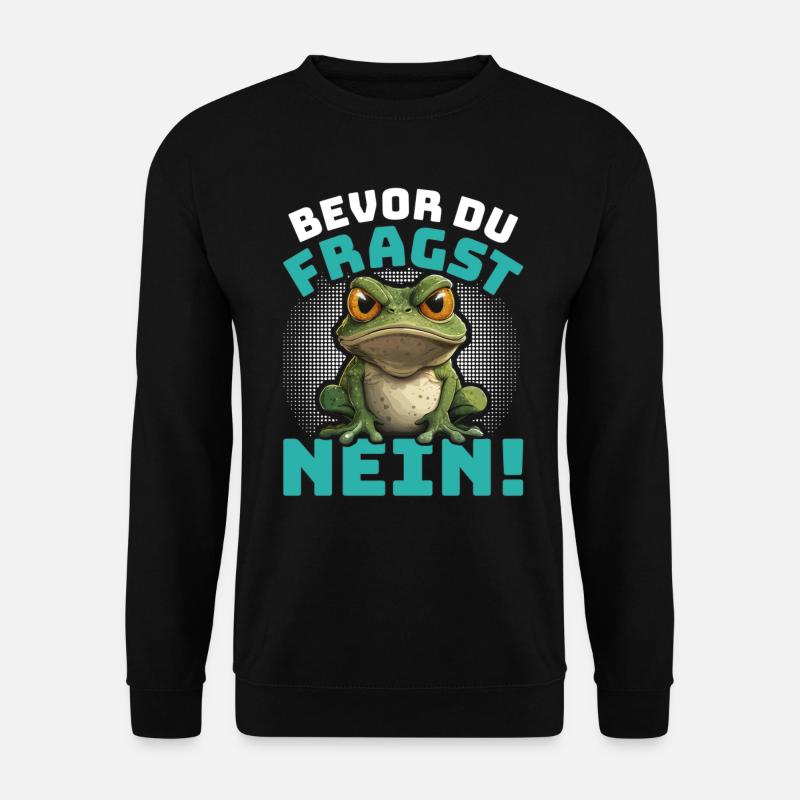 Karneval Kostüm BEVOR DU FRAGST NEIN! Lustiges - Unisex Pullover - Schwarz
