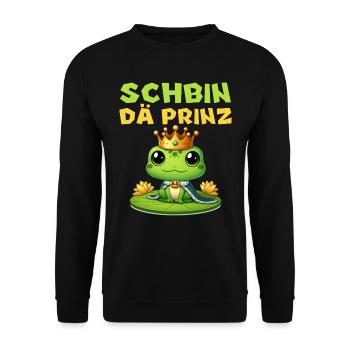 Karneval Kostüm SCHBIN DÄ PRINZ Lustiges - Unisex Pullover - Schwarz - Vorne - Alina (178cm) & Michal (187cm)