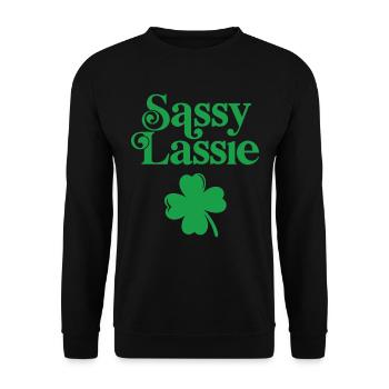 Sassy Lassie - Unisex Sweatshirt - black - Front - Alina (178cm) & Michal (187cm)