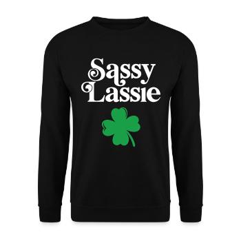 Sassy Lassie - Unisex Sweatshirt - black - Front - Alina (178cm) & Michal (187cm)