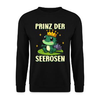 Karneval Kostüm PRINZ DER SEEROSE Frosch - Unisex Pullover - Schwarz - Vorne - Alina (178cm) & Michal (187cm)