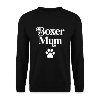 Boxer-Mama - Unisex Pullover - Schwarz - Vorne - Alina (178cm) & Michal (187cm)