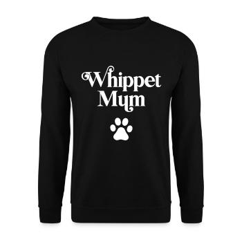 Whippet-Mama - Unisex Pullover - Schwarz - Vorne - Alina (178cm) & Michal (187cm)