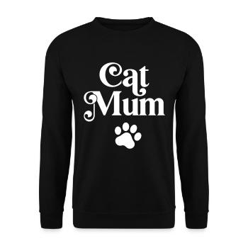 Cat Mum - Unisex Sweatshirt - black - Front - Alina (178cm) & Michal (187cm)