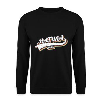 MATURA 2025 Maturanten Matura Abschluss Matura - Unisex Pullover - Schwarz - Vorne - Alina (178cm) & Michal (187cm)