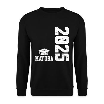 MATURA 2025 Maturanten Matura Abschluss Matura - Unisex Pullover - Schwarz - Vorne - Alina (178cm) & Michal (187cm)