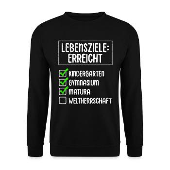 Matura Abschluss KINDERGARTEN GYMNASIUM MATURA - Unisex Pullover - Schwarz - Vorne - Alina (178cm) & Michal (187cm)