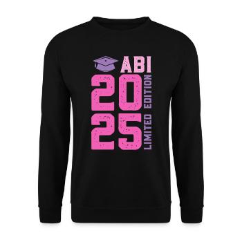 Abiturient ABI 2025 LIMITED EDITION Lustiges - Unisex Pullover - Schwarz - Vorne - Alina (178cm) & Michal (187cm)