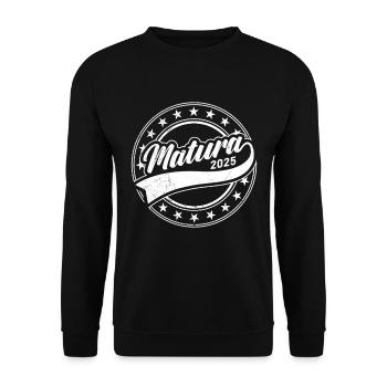 MATURA 2025 Maturanten Matura Abschluss Matura - Unisex Pullover - Schwarz - Vorne - Alina (178cm) & Michal (187cm)