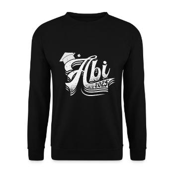 ABITUR 2025 ABI Geschafft Abiturient Lustiges - Unisex Pullover - Schwarz - Vorne - Alina (178cm) & Michal (187cm)