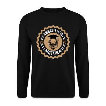 Maturant ABSCHLUSS MATURA Lustiges Matura - Unisex Pullover - Schwarz - Vorne - Alina (178cm) & Michal (187cm)