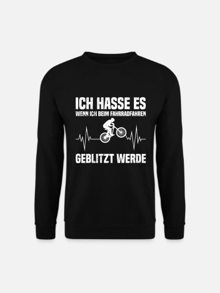 Radler HASSE ES WENN ES BEIM RADFAHREN BLITZT - Unisex Pullover - Schwarz