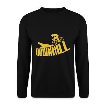Mountainbiken DOWNHILL MTB Lustiges - Unisex Pullover - Schwarz - Vorne - Alina (178cm) & Michal (187cm)