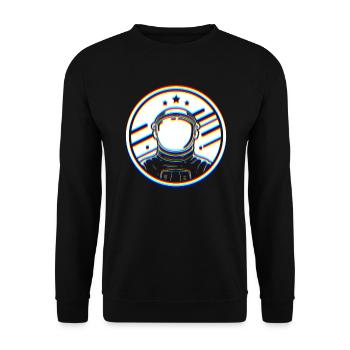 L’art du glitch | Illusion d’optique EDM Rave Vaporwave - Sweat-shirt Unisexe - noir - Devant - Alina (178cm) & Michal (187cm)