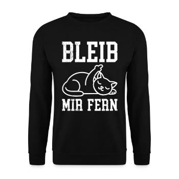 Mallorca BLEIB MIR FERN Anti Flirt Lustiges - Unisex Pullover - Schwarz - Vorne - Alina (178cm) & Michal (187cm)