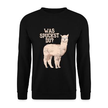 Alpagas amusant du Pérou avec une idée de cadeau renard - Sweat-shirt Unisexe - noir - Devant - Alina (178cm) & Michal (187cm)