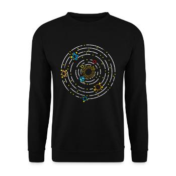 Planet solar system - Unisex Sweatshirt - black - Front - Alina (178cm) & Michal (187cm)