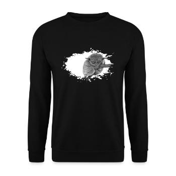 Tarsier Koboldmonkey Monkey - Unisex Pullover - Schwarz - Vorne - Alina (178cm) & Michal (187cm)