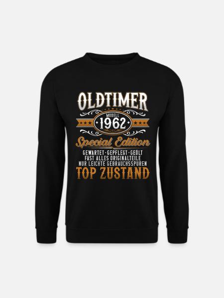 Oldtimer Baujahr Jahrgang 1962 Geburtstag Geschenk - Unisex Pullover - Schwarz