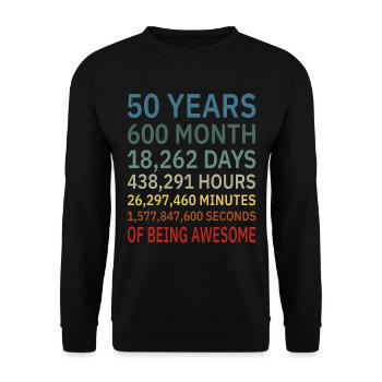 50 Years - Unisex Sweatshirt - black - Front - Alina (178cm) & Michal (187cm)