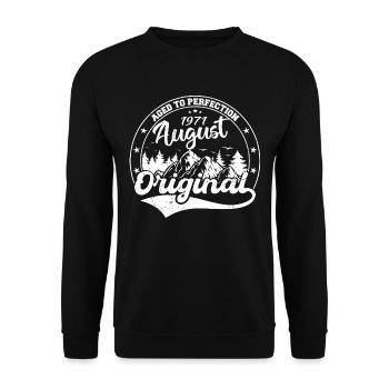 Légendaire depuis août 1971 Millésime 1971 août - Sweat-shirt Unisexe - noir - Devant - Alina (178cm) & Michal (187cm)