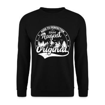 Legendär seit August 1994 Vintage 1994 August Gift - Unisex Pullover - Schwarz - Vorne - Alina (178cm) & Michal (187cm)