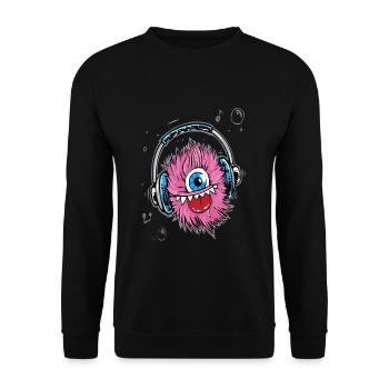 monster - Unisex Sweatshirt - black - Front - Alina (178cm) & Michal (187cm)