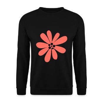 flower - Unisex Sweatshirt - black - Front - Alina (178cm) & Michal (187cm)